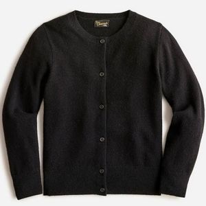 Jcrew crewcuts kids cashmere cardigan, black, size 4-5Y